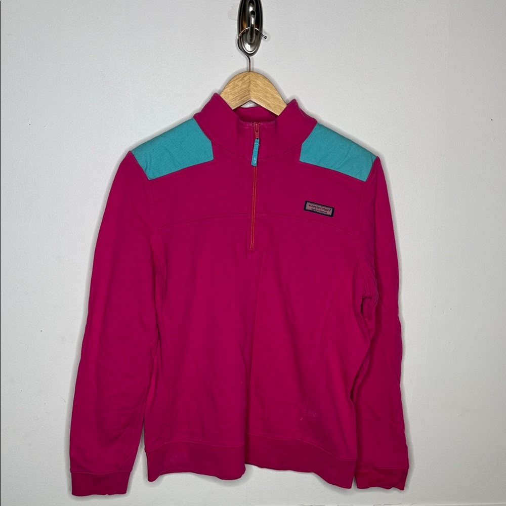 Vineyard Vines Pink and Teal Shep Shirt. Large.